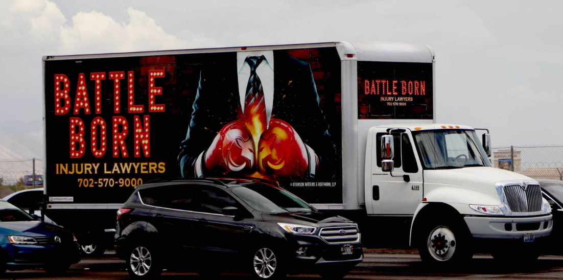 Battle Born Injury Lawyers mobile billboard